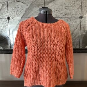 Elegant Coral Knit Sweater